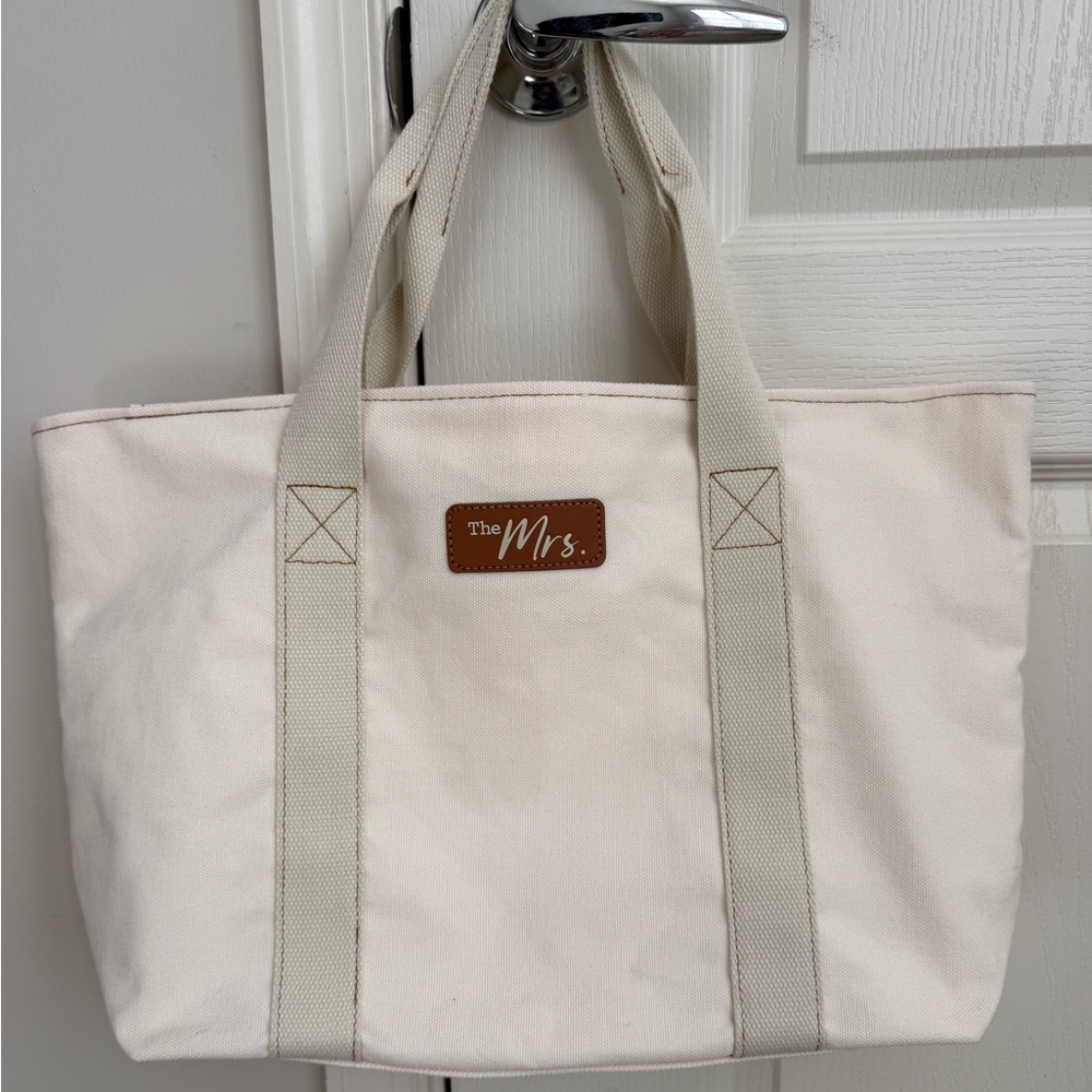 AW Bridal The Mrs. Cream Tote Bags